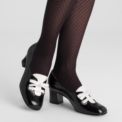 Pattie 1960s Shoes Wide (Black/White)