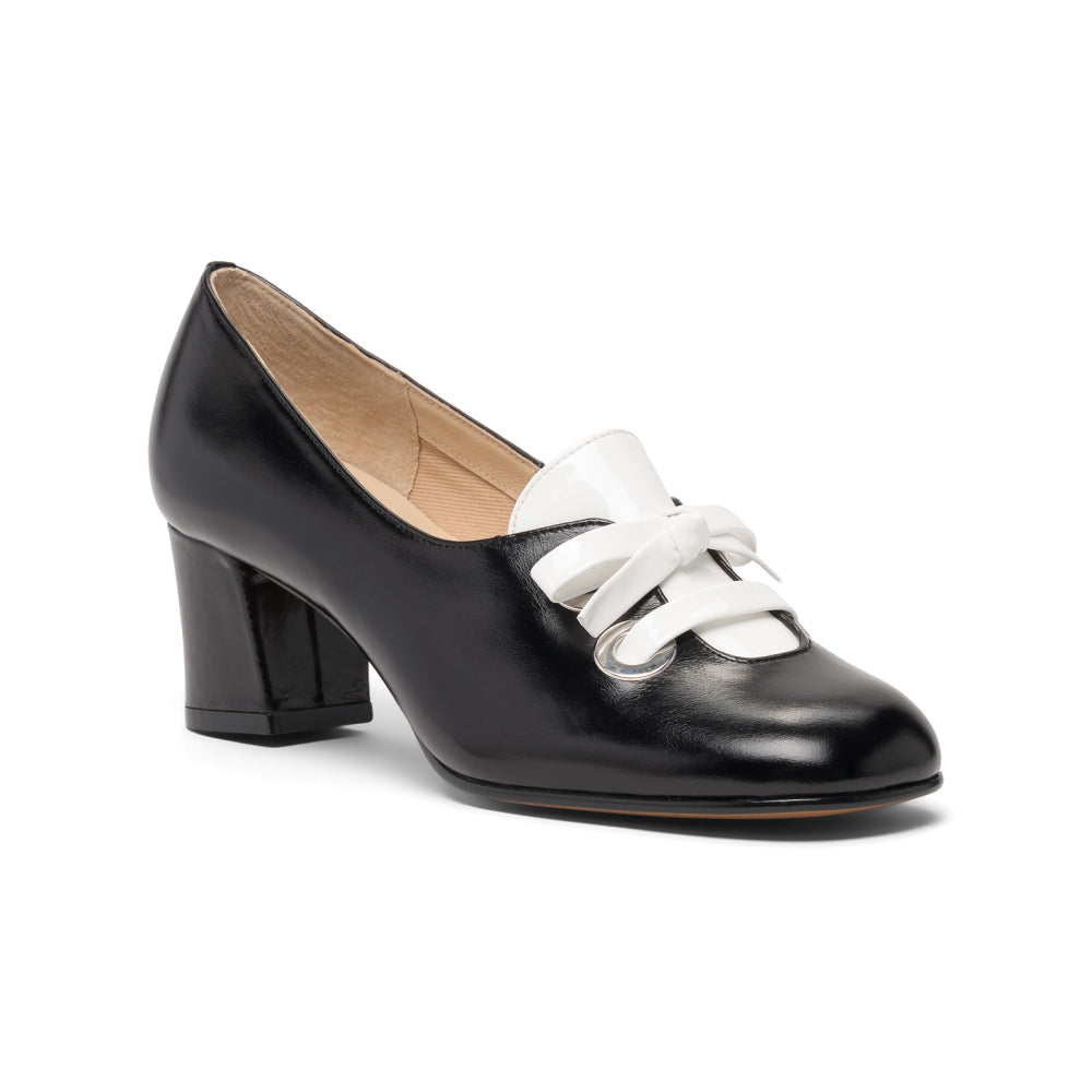 Pattie 1960s Shoes Wide (Black/White)