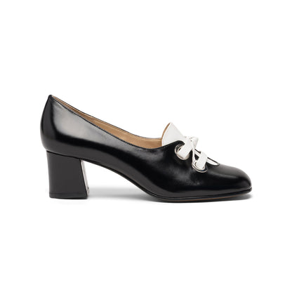 Pattie 1960s Shoes (Black/White)
