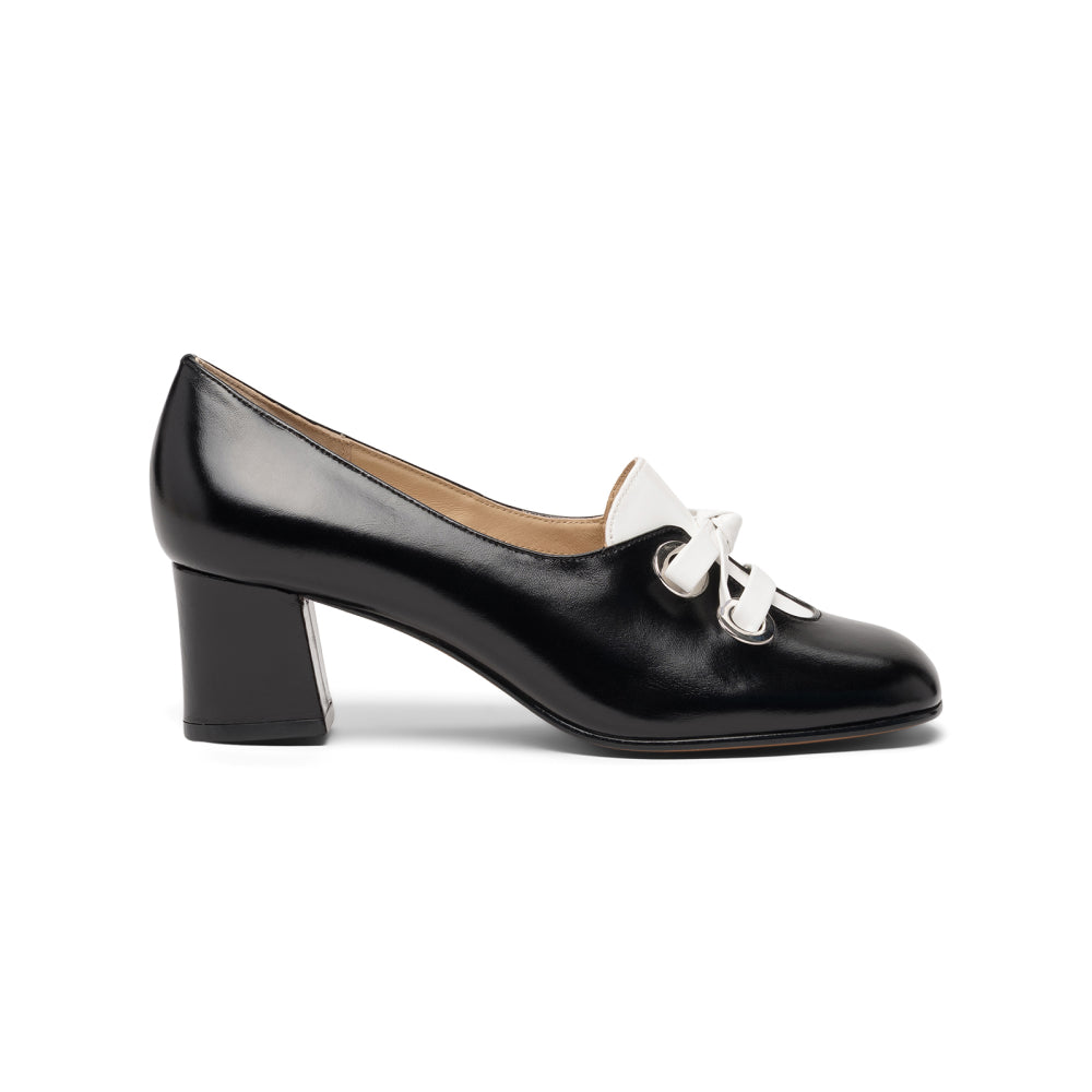 Pattie 1960s Shoes Wide (Black/White)