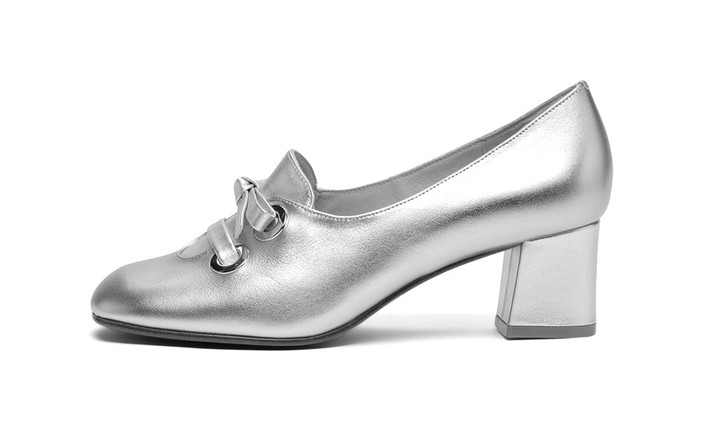 Pattie 1960s Shoes Wide (Gold/Silver)