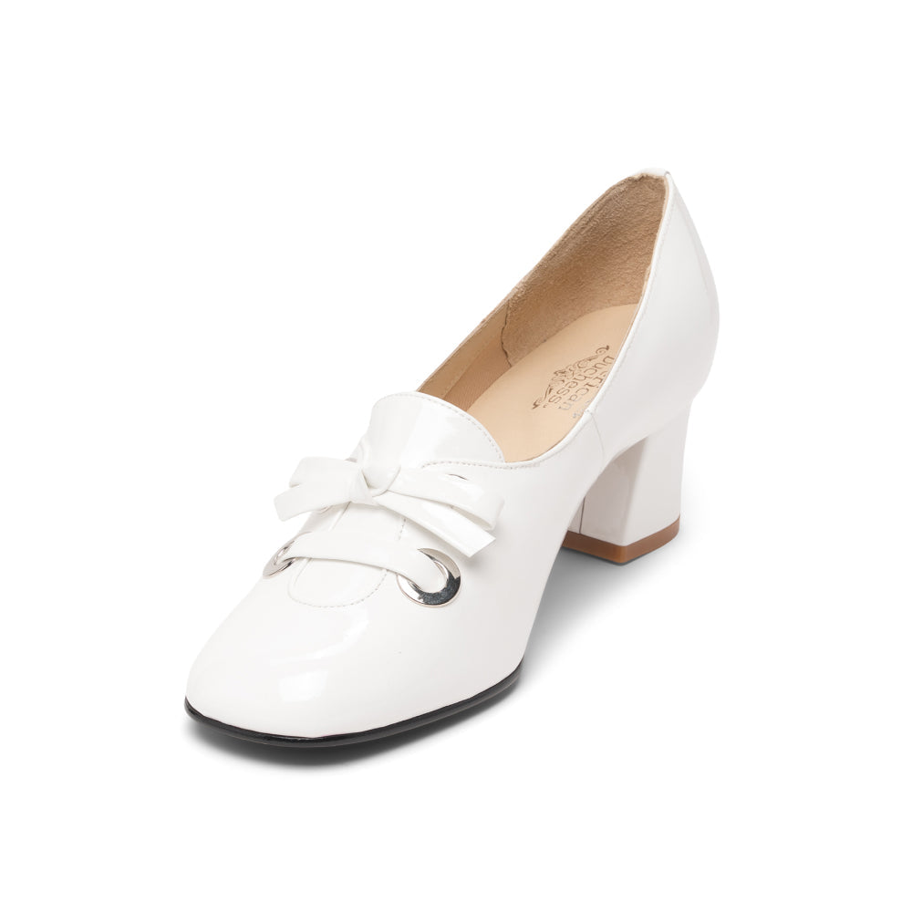 Pattie 1960s Shoes Wide (White)
