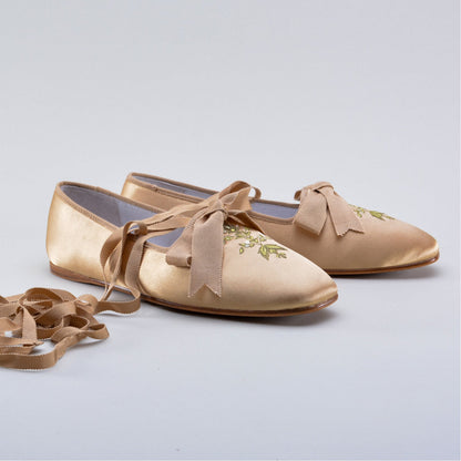 Penelope Regency Slippers (Gold)