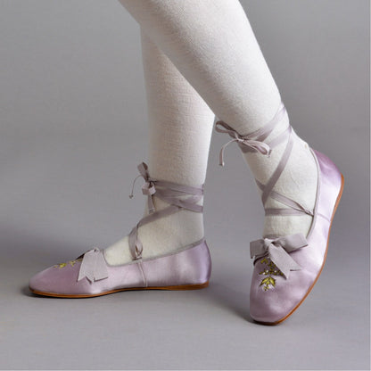 Penelope Regency Slippers (Light Purple)