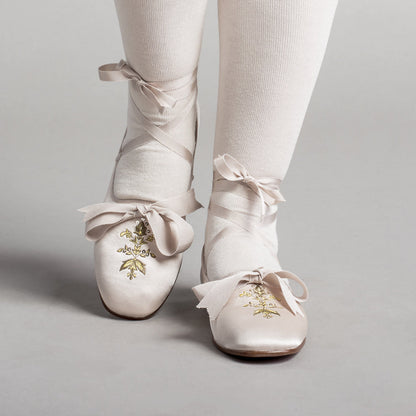 Penelope Regency Slippers (Ivory)