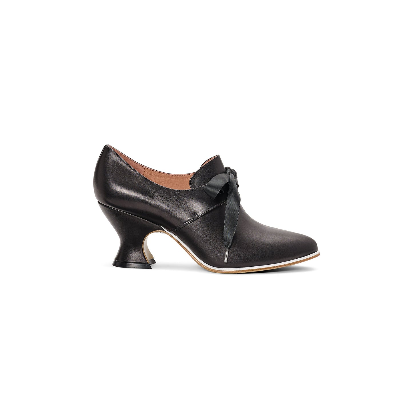 Pompadour 18th Century Leather Shoes Wide (Black)