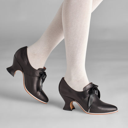 Pompadour 18th Century Leather Shoes Wide (Black)