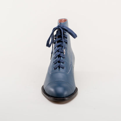 Rainey Vintage Lace-Up Boots (Blue)