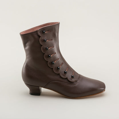 Renoir Victorian Button Boots (Brown)