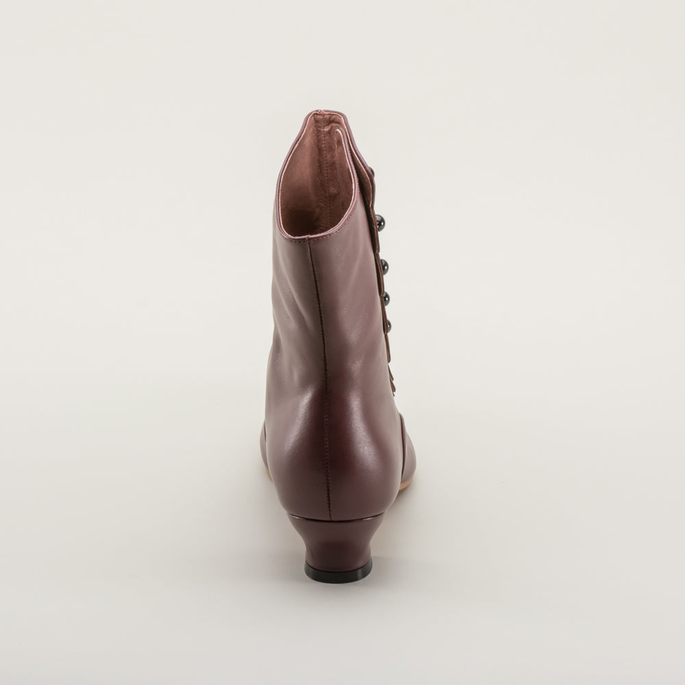 Renoir Victorian Button Boots (Merlot)