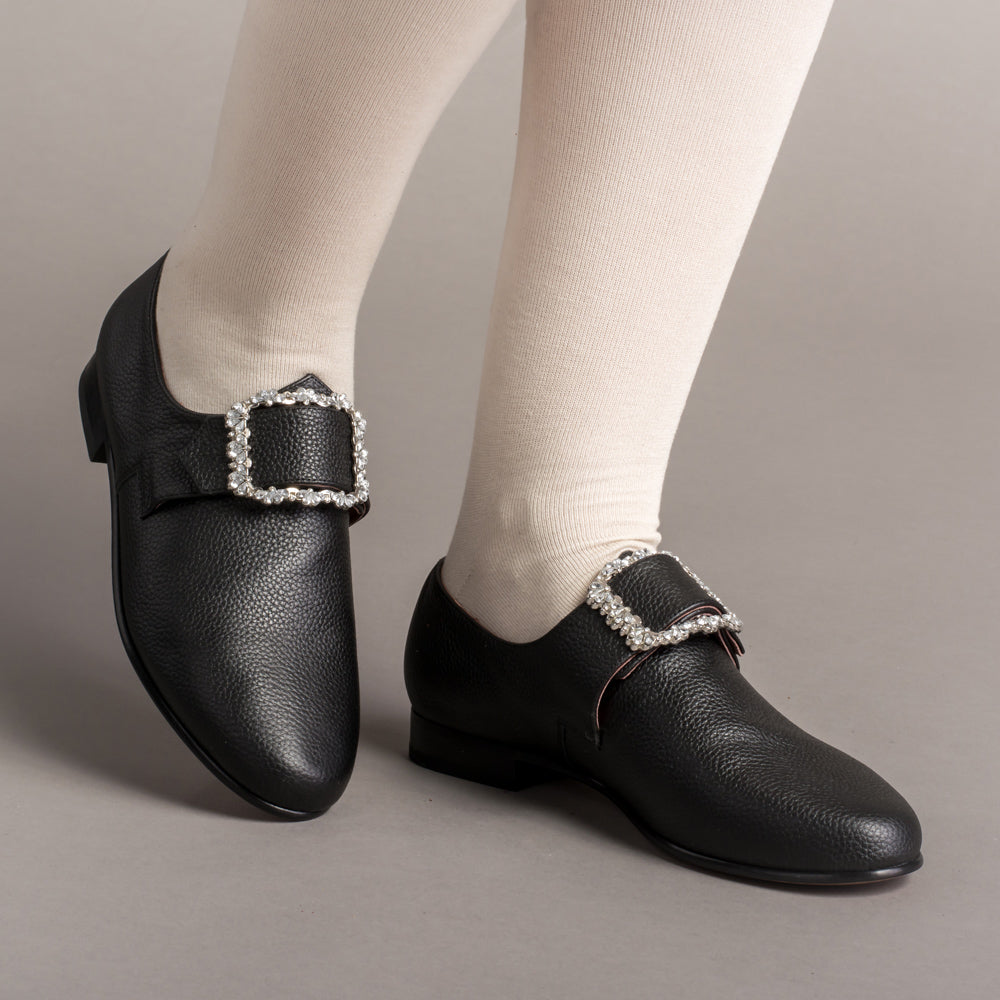 Schuyler 18th Century Shoes (Black)