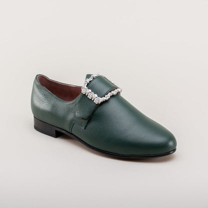 Schuyler 18th Century Shoes (Green)