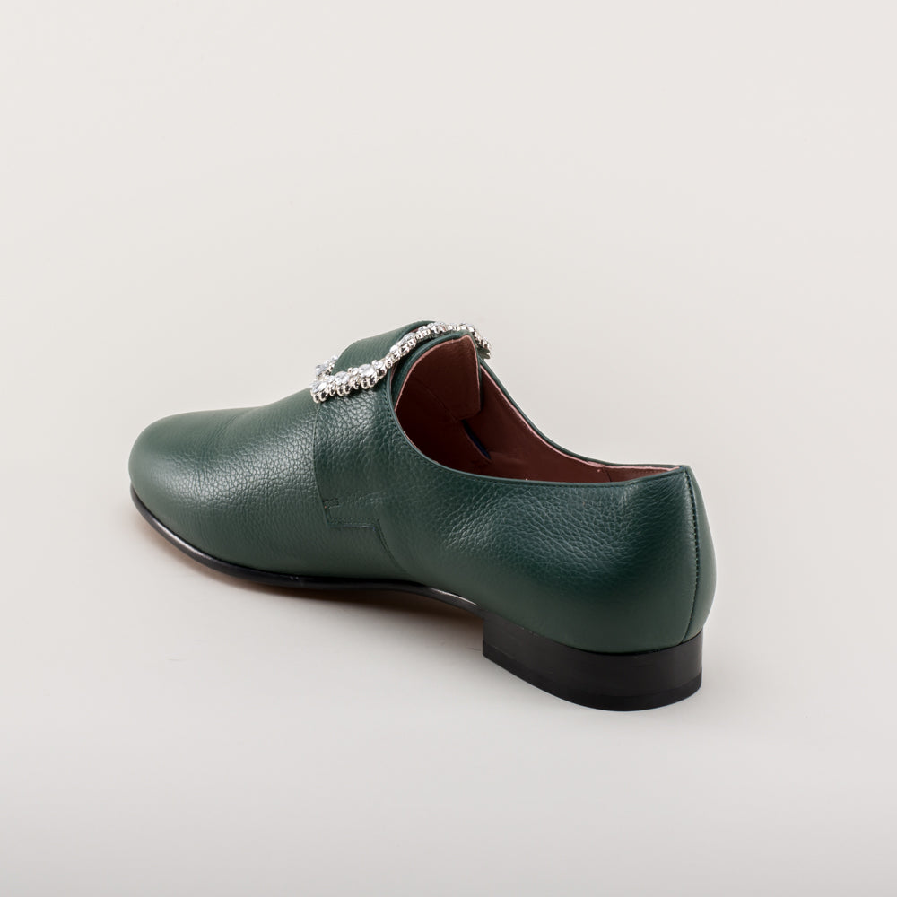 Schuyler 18th Century Shoes (Green)