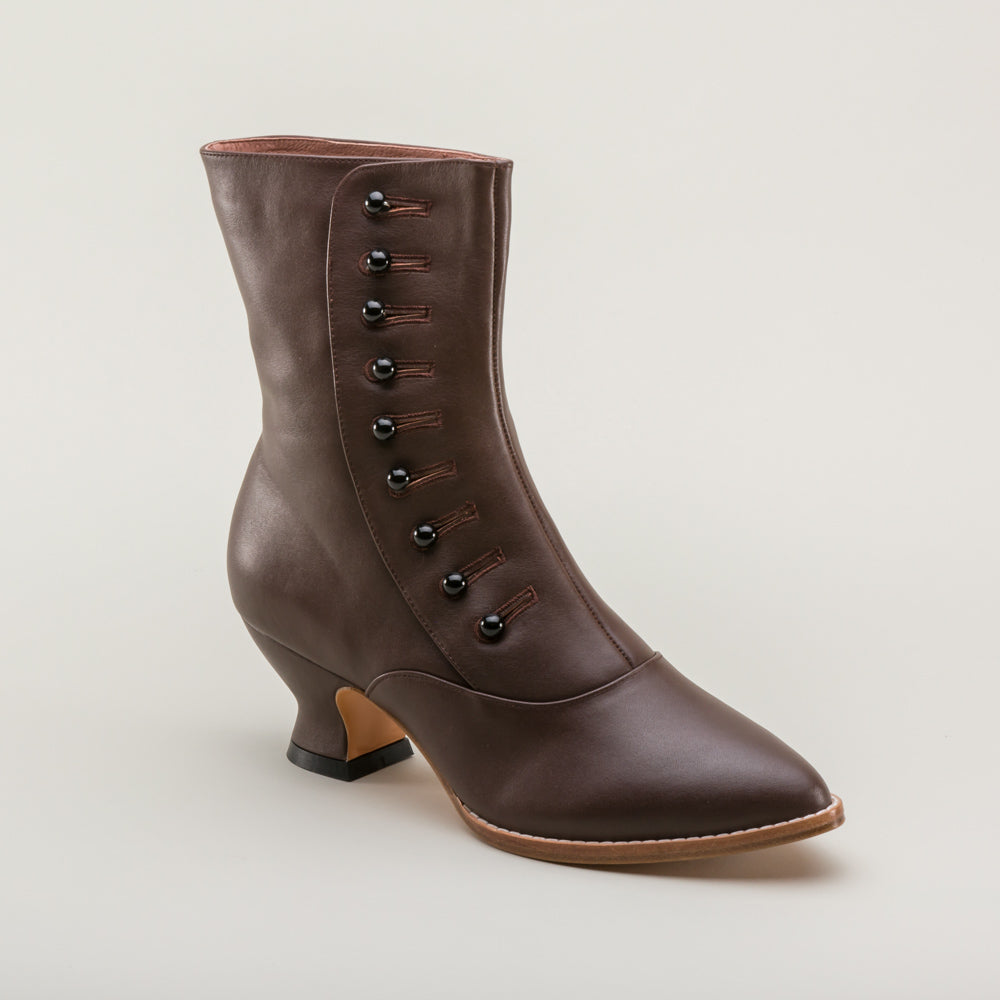 Tavistock Victorian Button Boots (Brown)