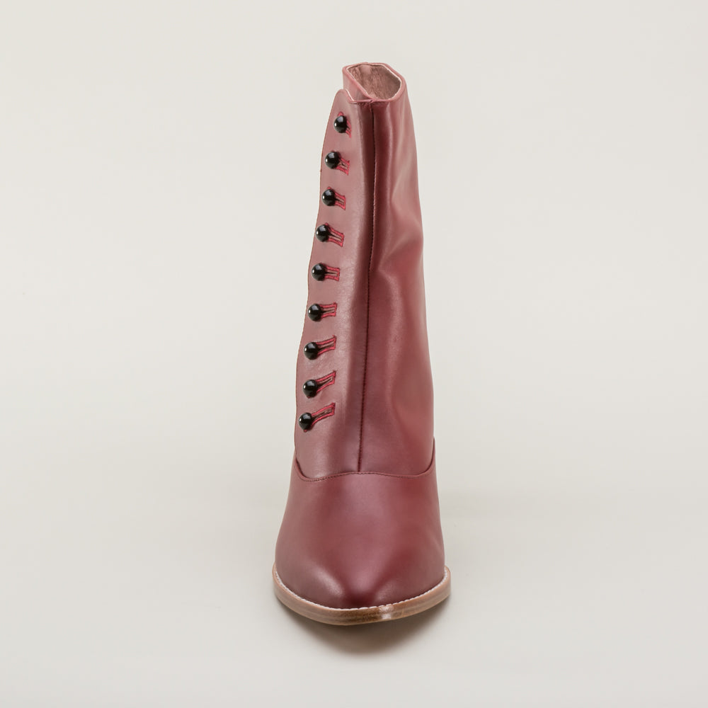 Tavistock Victorian Button Boots (Oxblood)