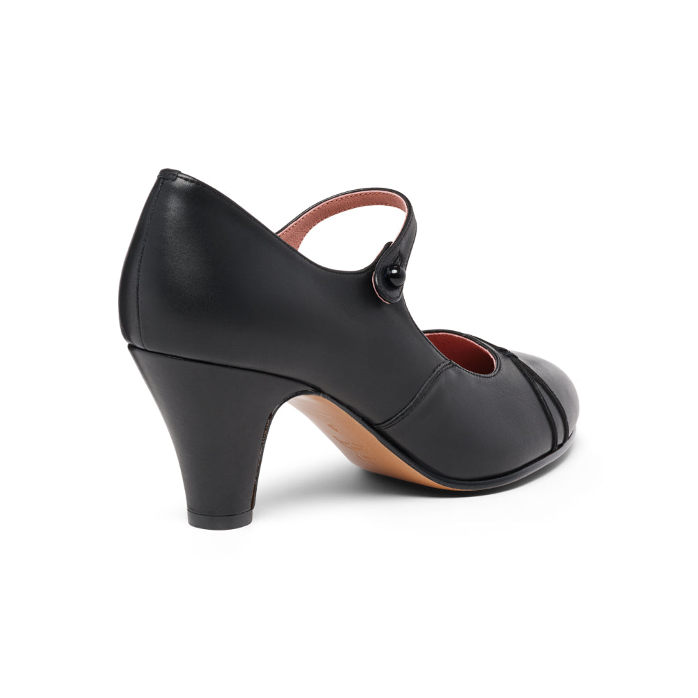 PRE-ORDER Vera 1920s Bar Shoes (Black)
