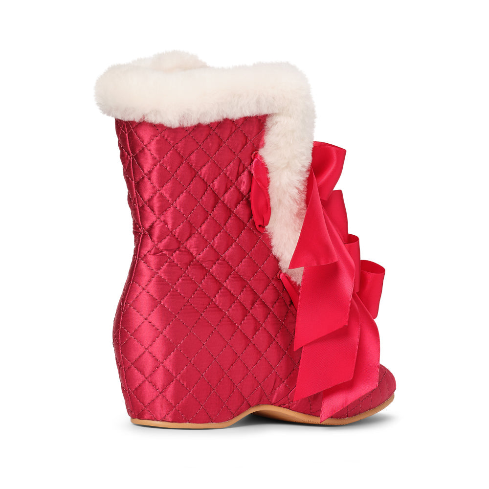 PRE-ORDER Victoria Carriage Boots (Red/Ivory)