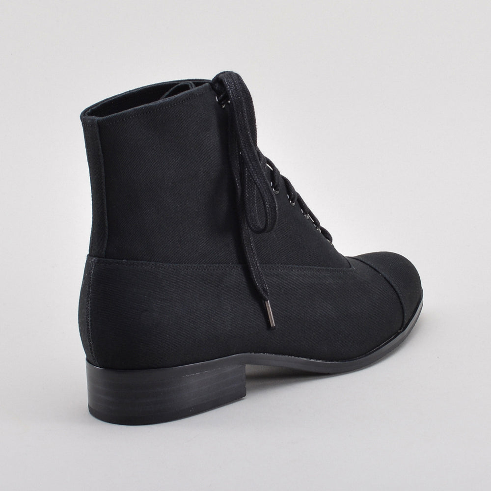 Watson Edwardian Lace-Up Boots (Black)