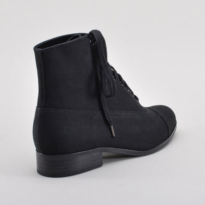 Watson Edwardian Lace-Up Boots (Black)