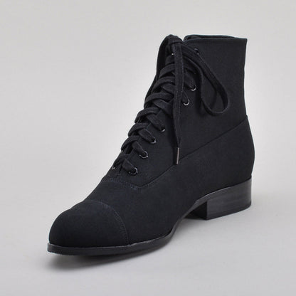 Watson Edwardian Lace-Up Boots (Black)