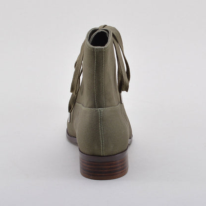Watson Edwardian Lace-Up Boots (Moss Green)