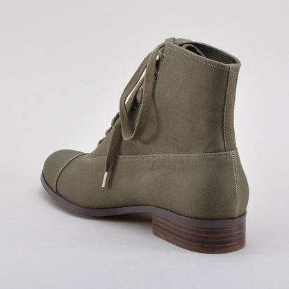 Watson Edwardian Lace-Up Boots (Moss Green)