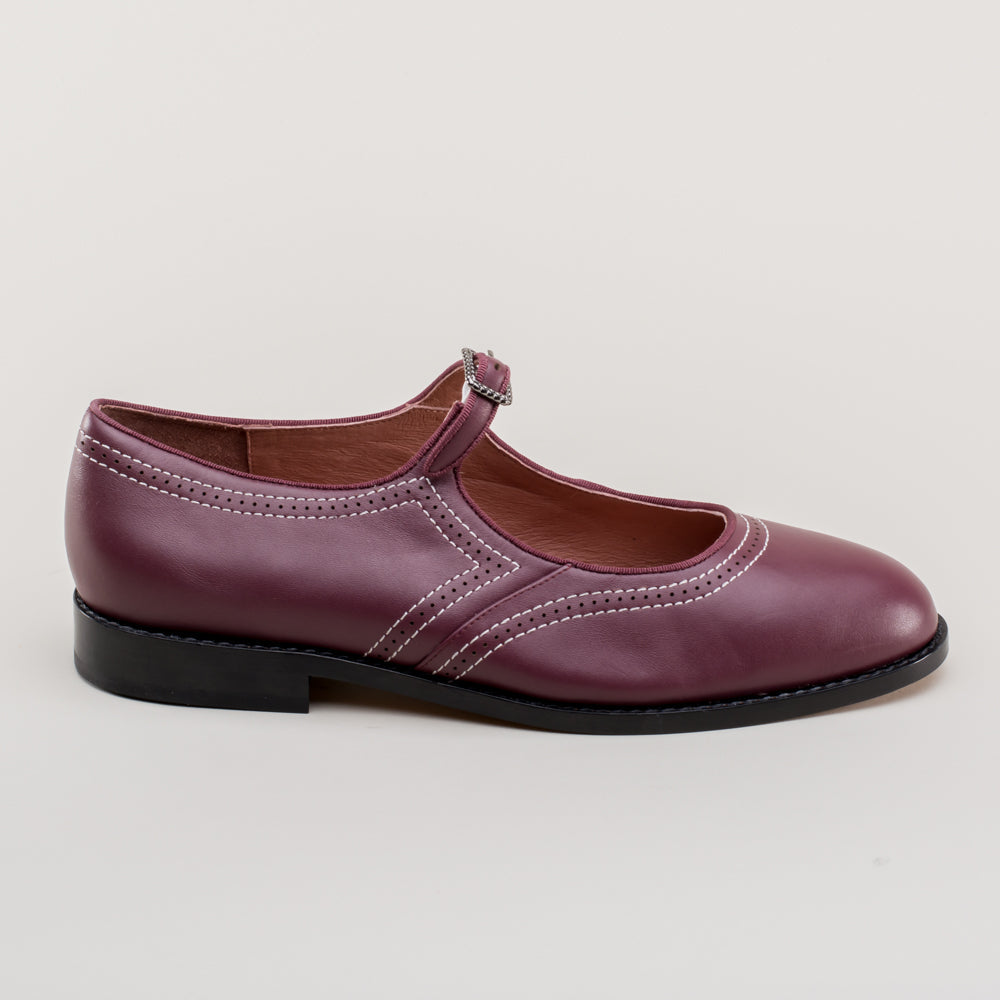 Wednesday Vintage Mary Jane Shoes (Merlot)