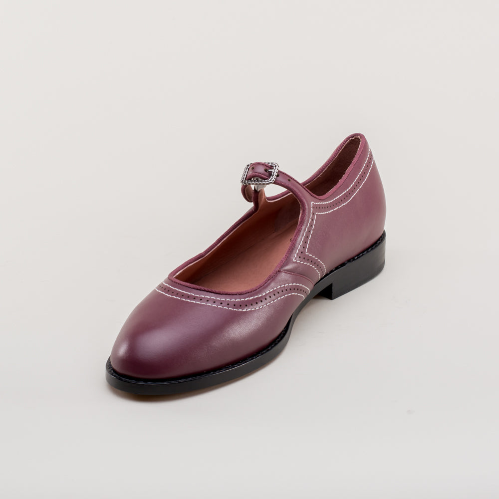Wednesday Vintage Mary Jane Shoes (Merlot)