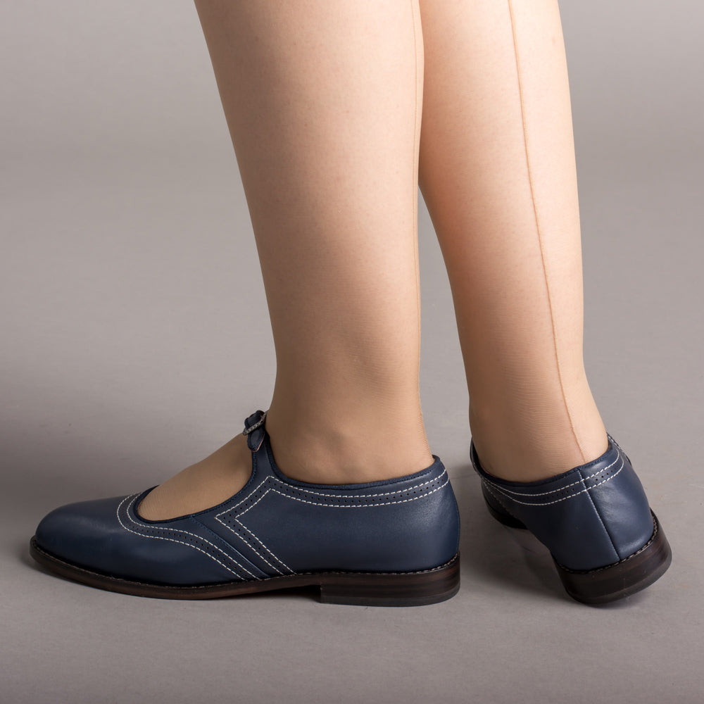 Wednesday Vintage Mary Jane Shoes (Navy)
